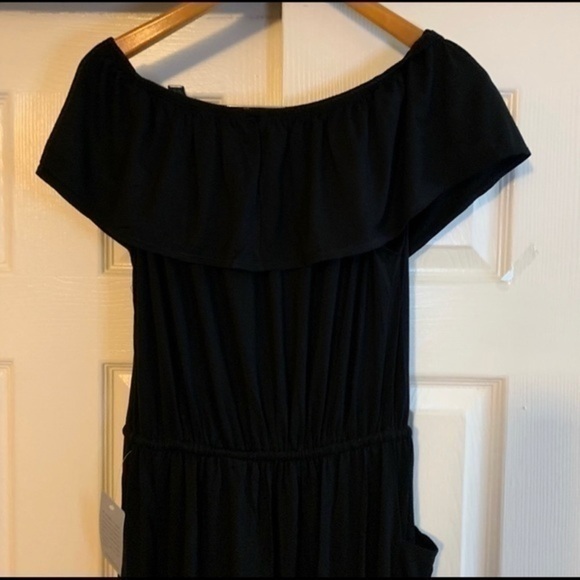 Max Studio Off the Shoulder Black Maxi Dress Small - Picture 8 of 8